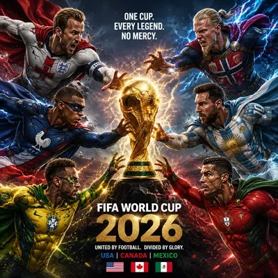 عکس پوستر ستارگان فوتبال جهان در نقش ابرقهرمانان هالیوودی برای فتح جام جهانی 2026 آمریکا
