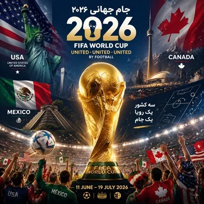 پوستر جام جهانی 2026 ساخته شده با هوش مصنوعی