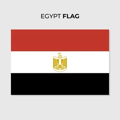 وکتور پرچم کشور مصر
