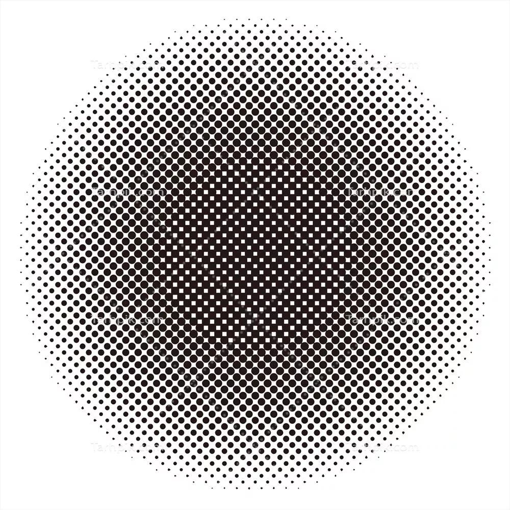تصویر برداری وکتور از صفحه گرد تک رنگ بر زمینه سفید