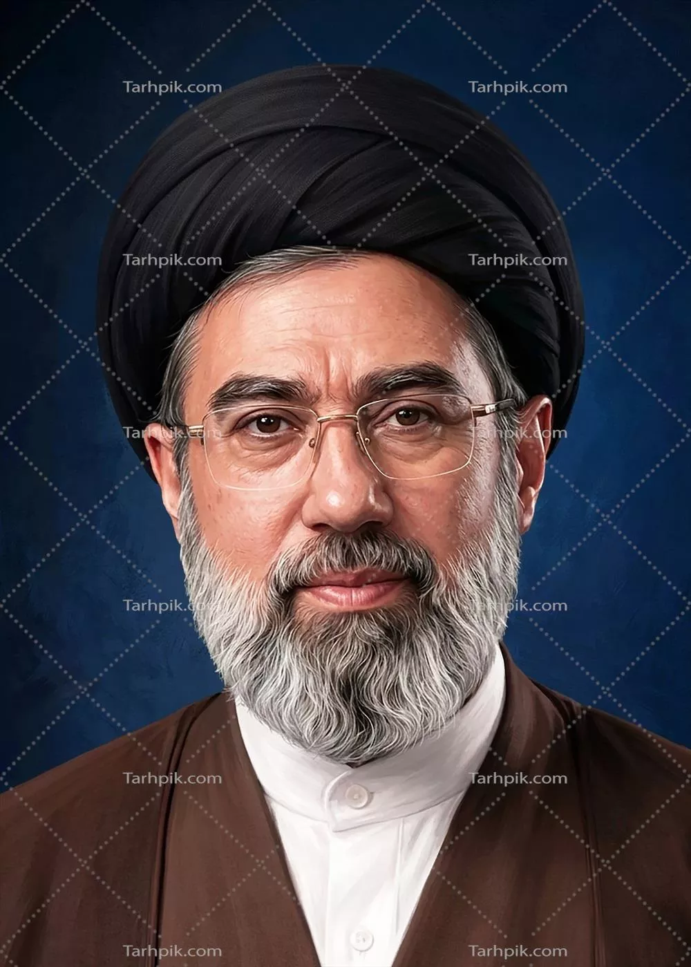 عکس رهبر انقلاب: سید مجتبی خامنهای رهبر جوان ایران