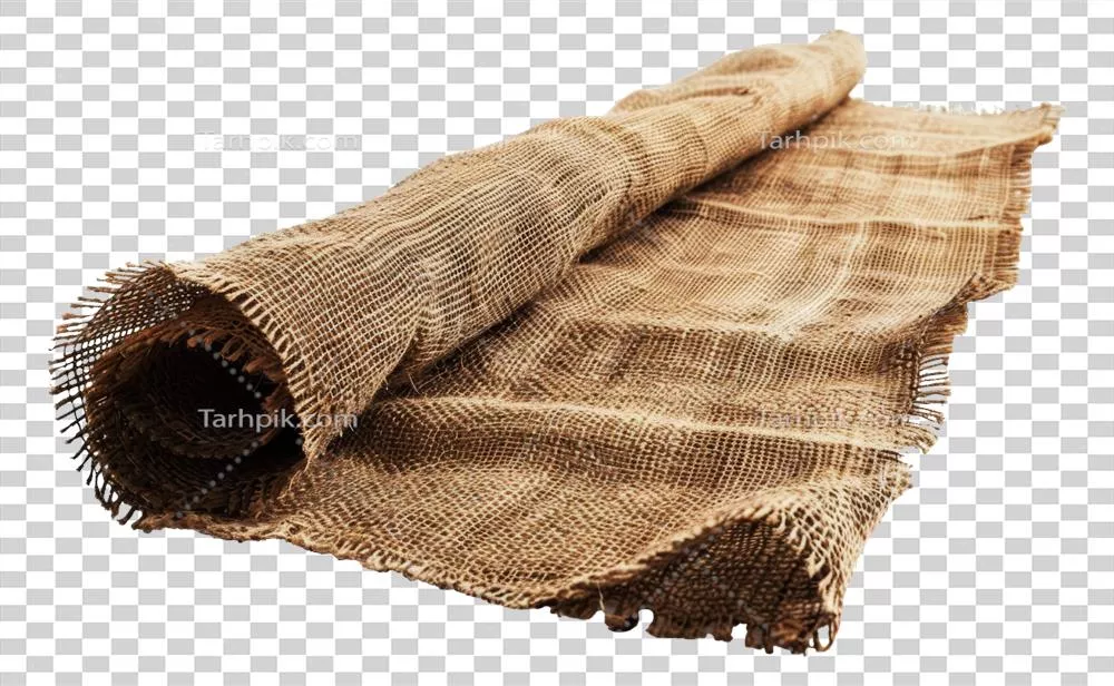 عکس دوربری Roll پارچه کنفی روستایی برای برش و استفاده در پروژههای هنری