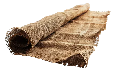 عکس دوربری Roll پارچه کنفی روستایی برای برش و استفاده در پروژههای هنری
