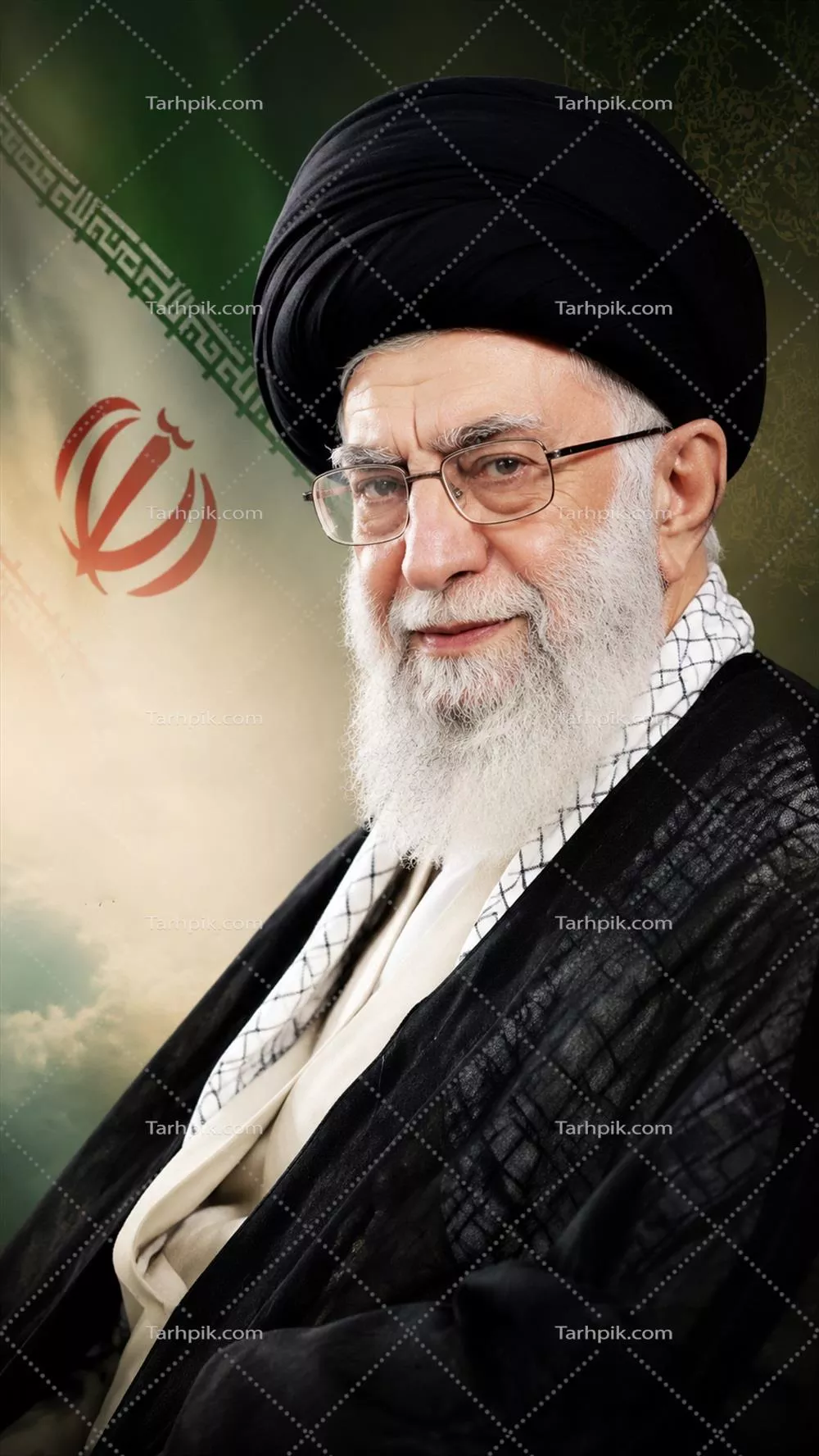 عکس نگاه با صلابت آیت الله خامنه ای