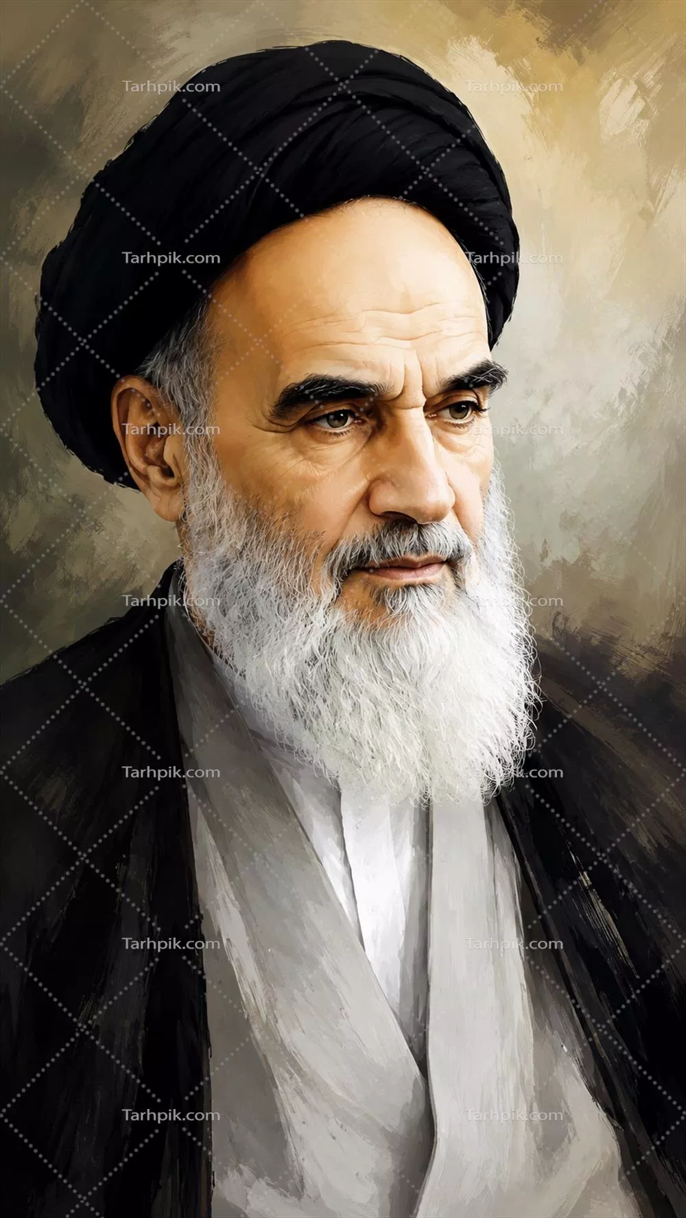 عکس نقاشی بنیان گذار جمهوری اسلامی ایران