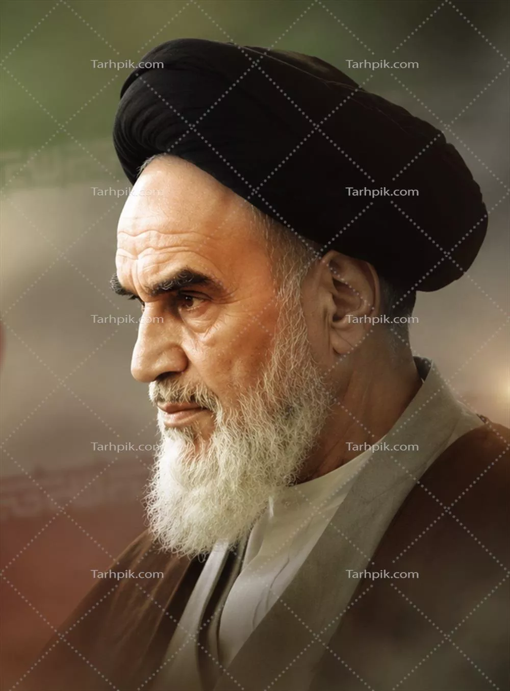 عکس امام با پس زمینه پرچم ایران
