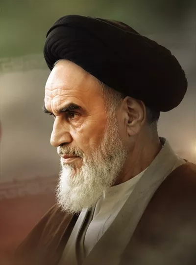 عکس امام با پس زمینه پرچم ایران