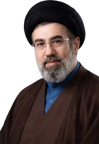 عکس دوربری تصویری از آیتالله خامنهای با پسزمینه