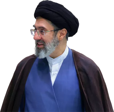 عکس دوربری تصویر سید مجتبی خامنه ای از بغل - نمای خاص از شخصیت سیاسی