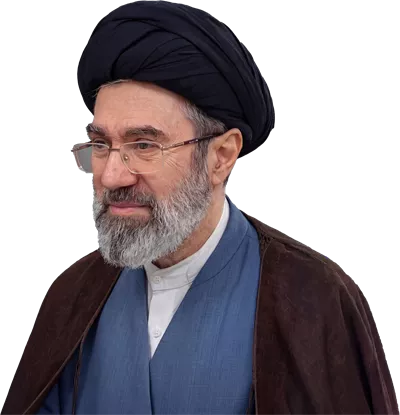 عکس دوربری تصویر سید مجتبی خامنه‌ای از نمای کناری با جزئیات زیبا