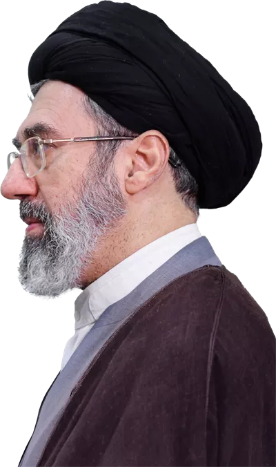 عکس دوربری تصویر سید مجتبی خامنه ای از نمای جانبی با جزئیات واضح