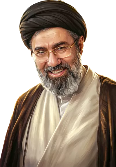 عکس دوربری تصویر چهره‌ی خندان سید مجتبی خامنه‌ای: نماد شادی و امید