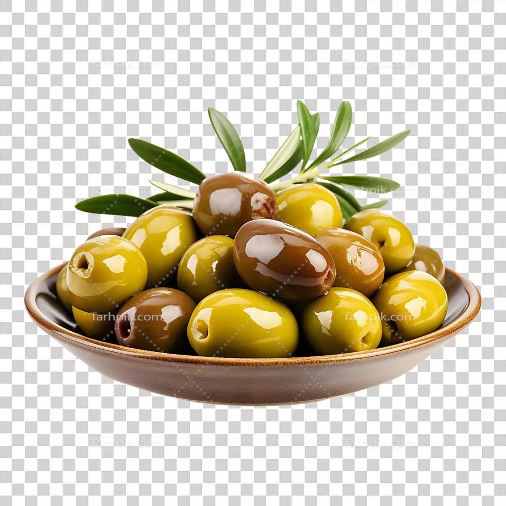 عکس دوربری زیتونهای تولید شده با هوش مصنوعی در پسزمینه شفاف