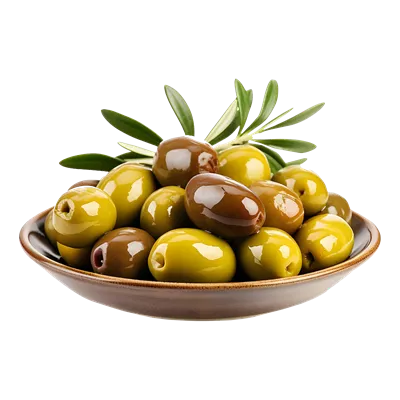 عکس دوربری زیتونهای تولید شده با هوش مصنوعی در پسزمینه شفاف