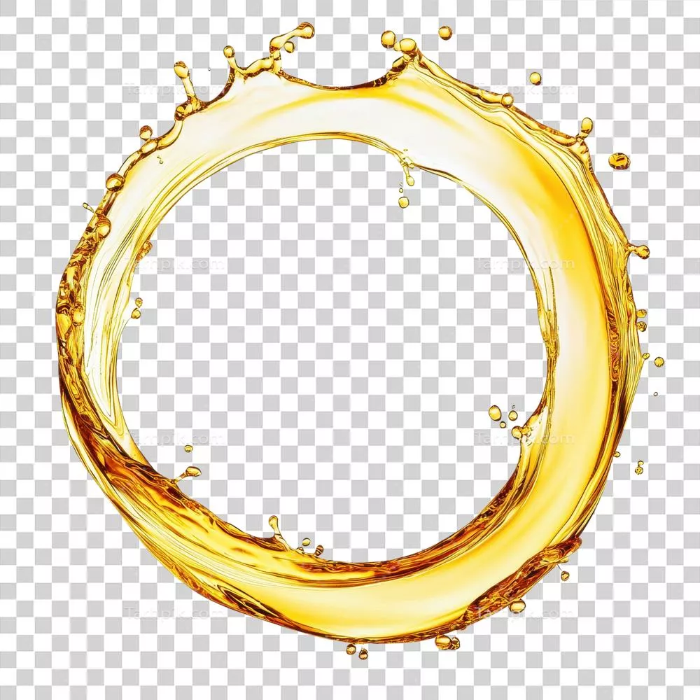 عکس دوربری حرکت دینامیک با پاشش گرد روغن زیتون یا موتور در رنگ زرد خیرهکننده
