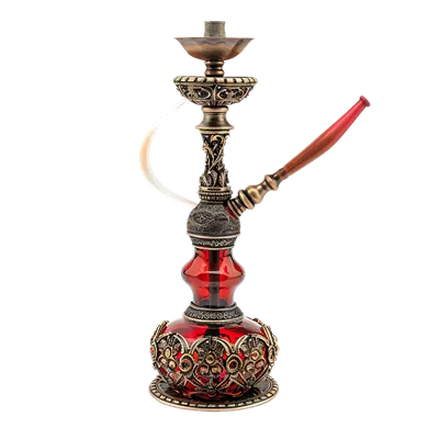 عکس دوربری قلیان روی پس‌زمینه شفاف: زیبایی و هنرمندی طراحی قلیان را به نمایش می‌گذارد
