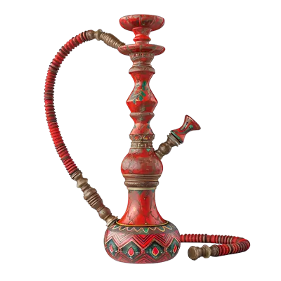 عکس دوربری بخاری شیisha در برابر پس‌زمینه شفاف و ساده