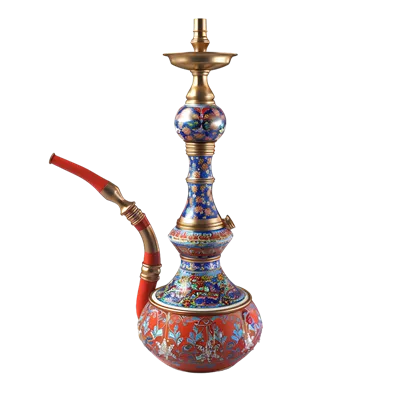 عکس دوربری شکلی منحصر به فرد از قلیان بر روی پس‌زمینه‌ی شفاف