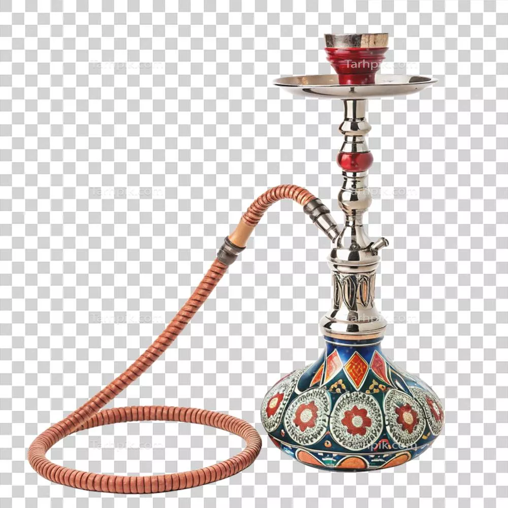 عکس دوربری شَلَمَنِی تزیینی و رنگارنگ با طراحی پیچیده و جزئیات قرمز