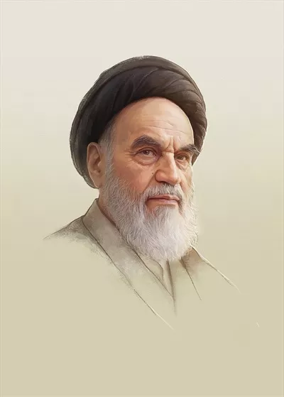 عکس پوستر روح الله خمینی بنیان گذار جمهوری اسلامی