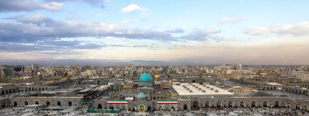 عکسدورنمای حرم مطهر رضوی در مشهد