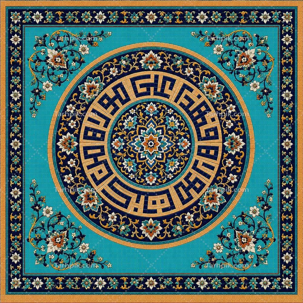 عکس کاشی من کنت مولا به صورت مربعی