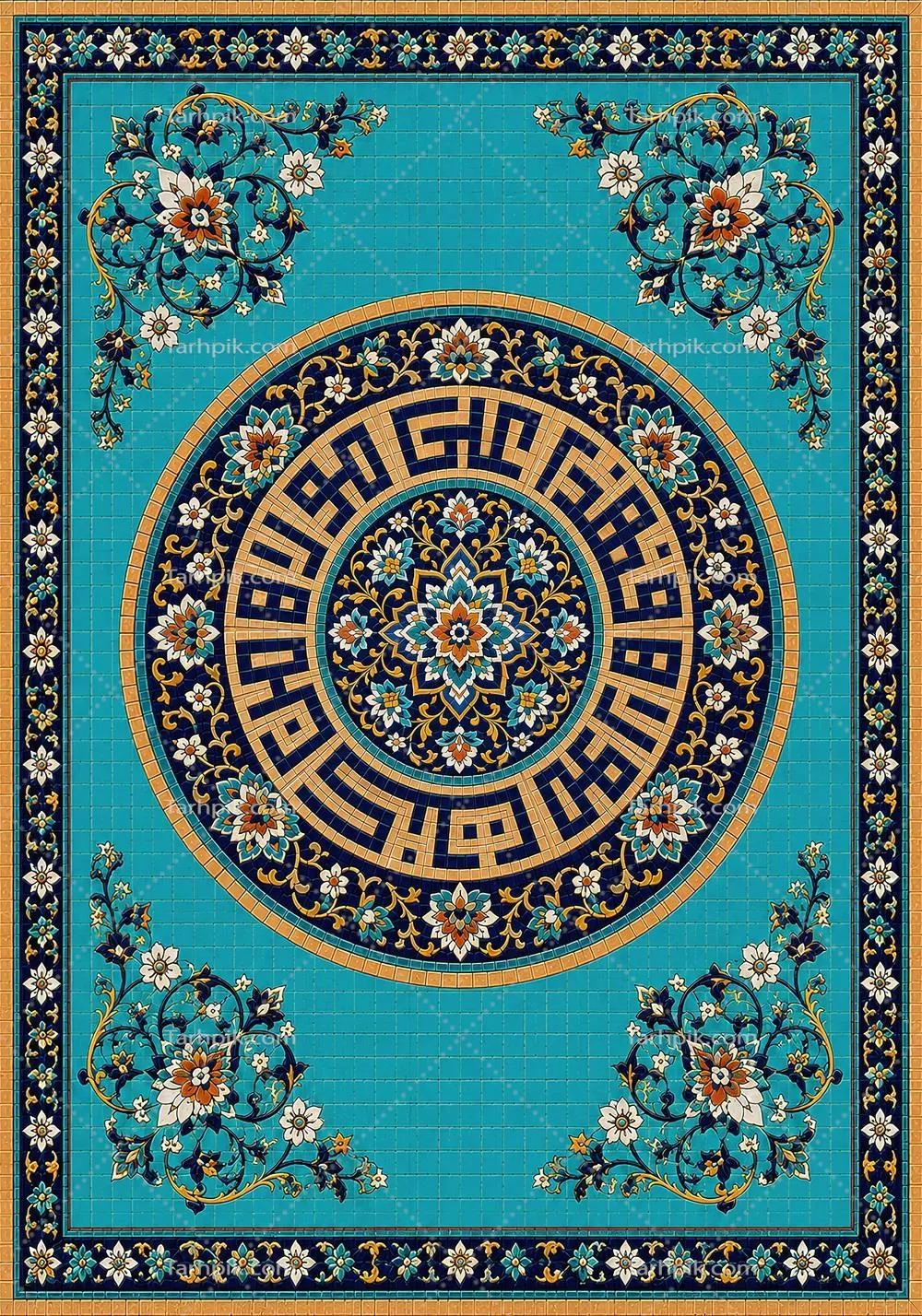 عکس کاشی من کنت مولاه فهذا علی مولاه عمودی