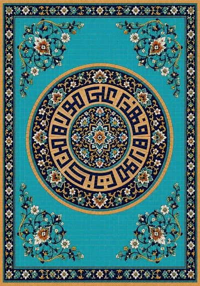 عکس کاشی من کنت مولاه فهذا علی مولاه عمودی