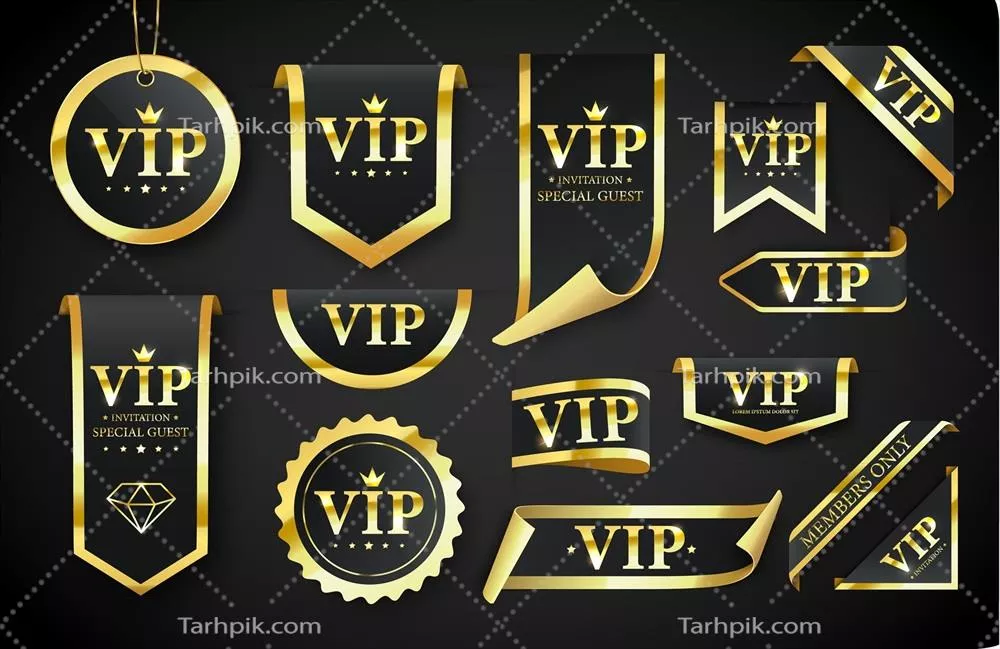 وکتور لیبل و بج vip