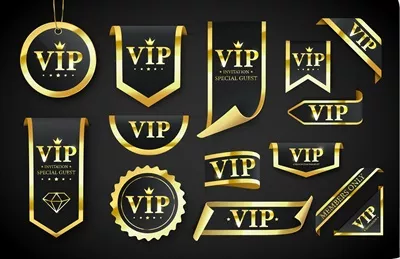 وکتور لیبل و بج vip