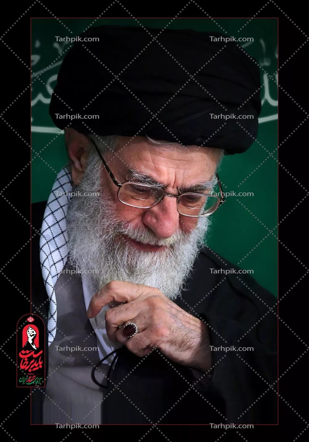 عکس پوستر استرابورد رهبر شهید ایران سید علی خامنه ای