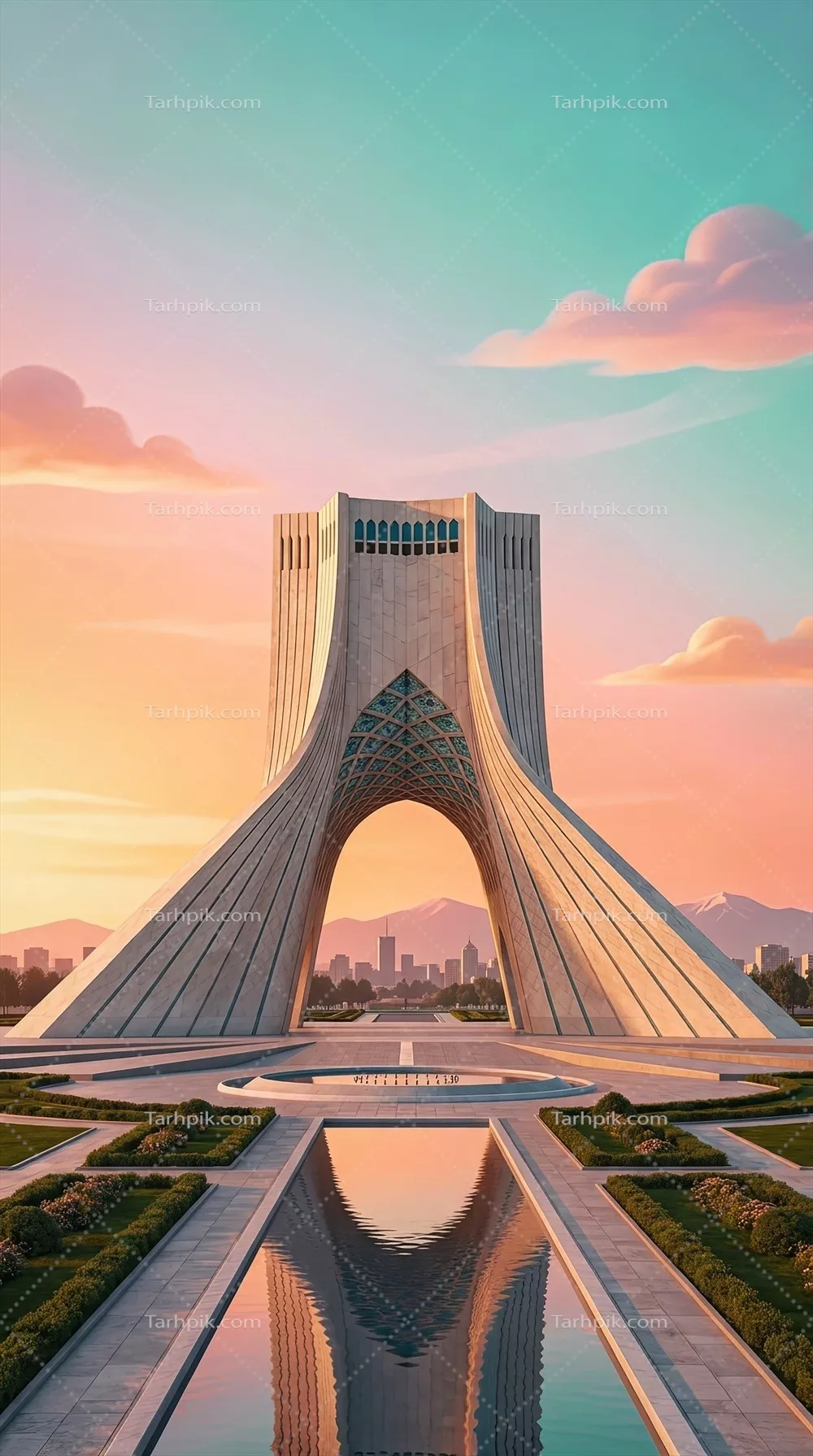 عکس عمودی میدان آزادی: تأملی در نمادهای ملی و فرهنگی ایران