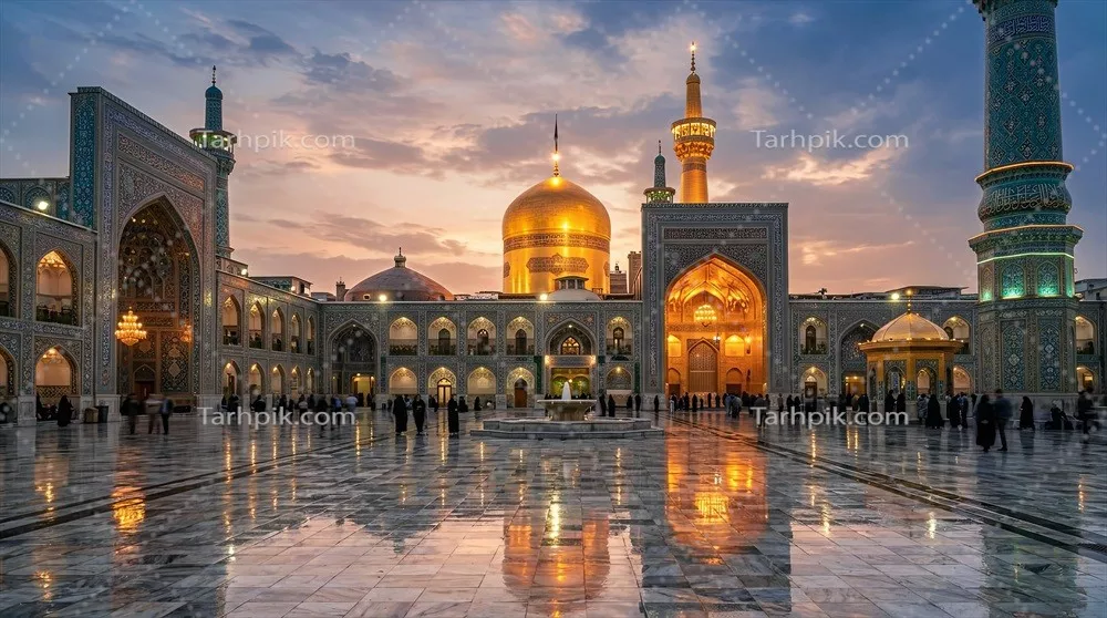 عکس زمینهسازی زیبا از حرم مطهر امام رضا علیهالسلام با جزئیات زیبا