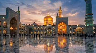 عکس زمینهسازی زیبا از حرم مطهر امام رضا علیهالسلام با جزئیات زیبا
