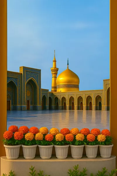 عکس تصویر پس زمینه حرم امام رضا (ع) برای موبایل به همراه جزئیات زیبا