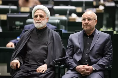 عکس محمدباقر قالیباف وآیتالله محسنی اژه ای