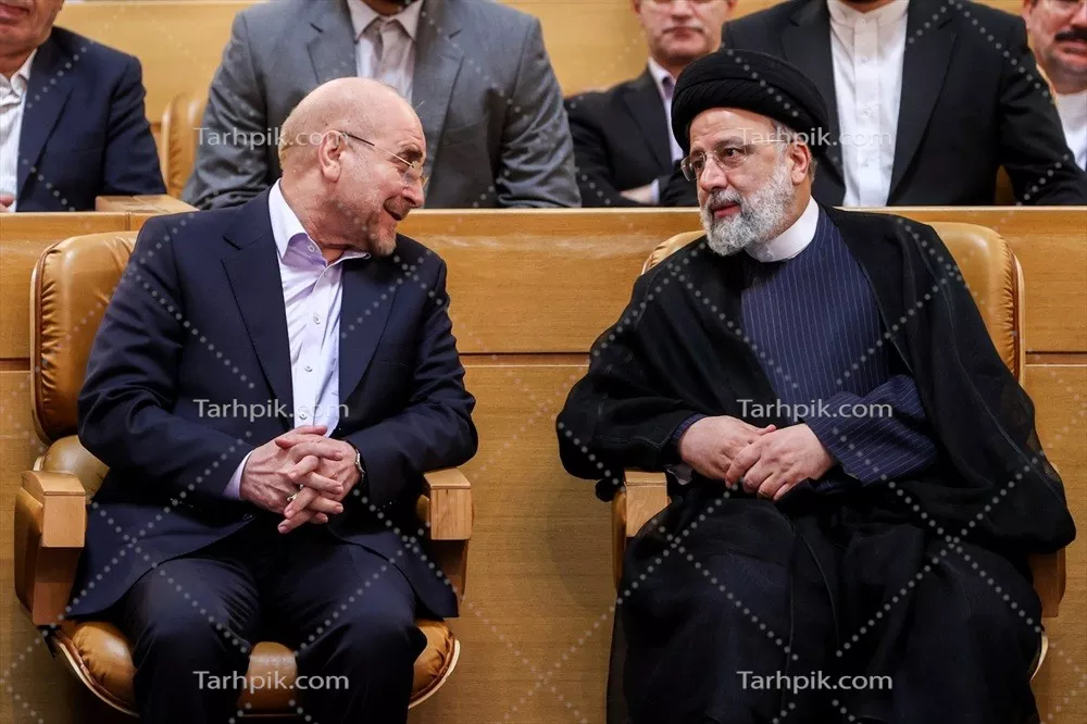 عکس محمد باقر قالیباف و شهید ابراهیم رئیسی: چهره‌های سیاسی ایران