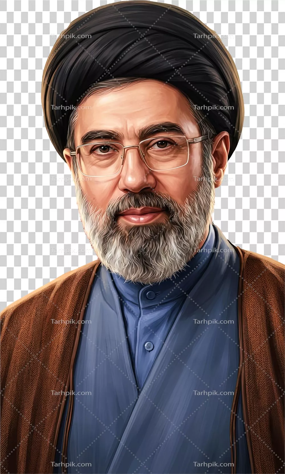 عکس دوربری آیت‌الله سید مجتبی خامنه‌ای بدون بکگراند
