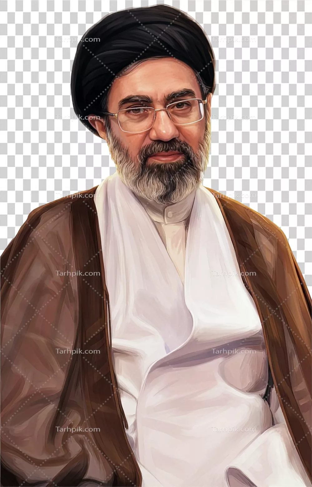 عکس دوربری آیتالله سید مجتبی خامنه ای بدون بک
