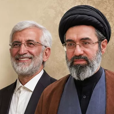 عکس آیت الله خامنه ای وسعید جلیلی