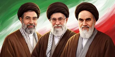 عکس رهبران ایران در برابر پرچم ملی: نمادهای هویتی و تاریخی