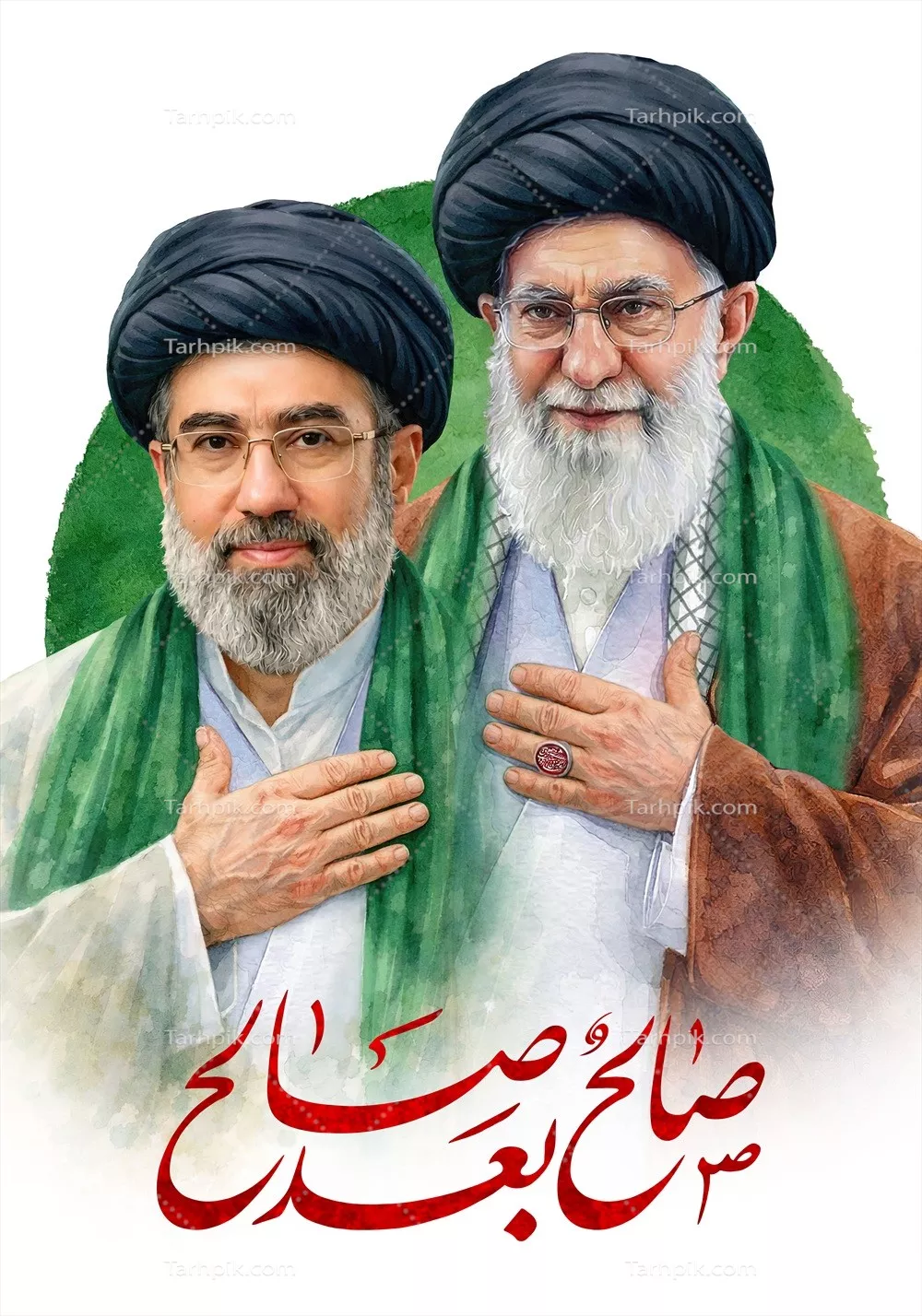 عکس امام خامنهای و موضوع صالح به عنوان رهبری در زمان معاصر