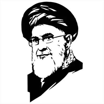 وکتور سید علی خامنهای سیاه سفید