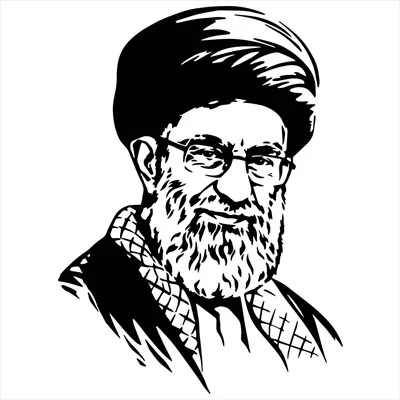 وکتور شابلون چهره آیتالله سید علی خامنهای
