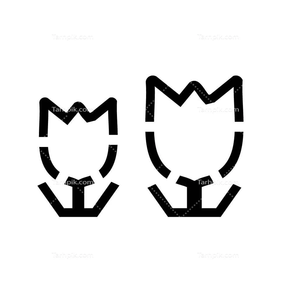 وکتور گل لاله توخالی