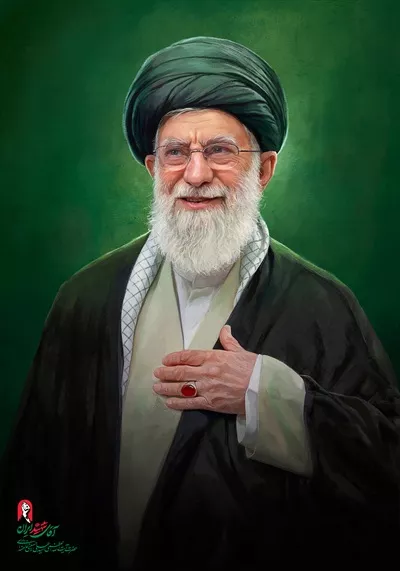 عکس پوستر پرتره رهبر ایران شهید - تجسمی از رهبری و فداکاری