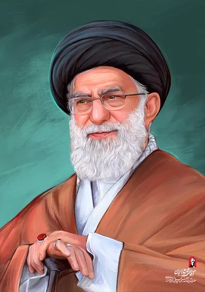 عکس پوستر پرتره رهبر عالی‌رتبه ایران، شهید، نماد فداکاری و رهبری