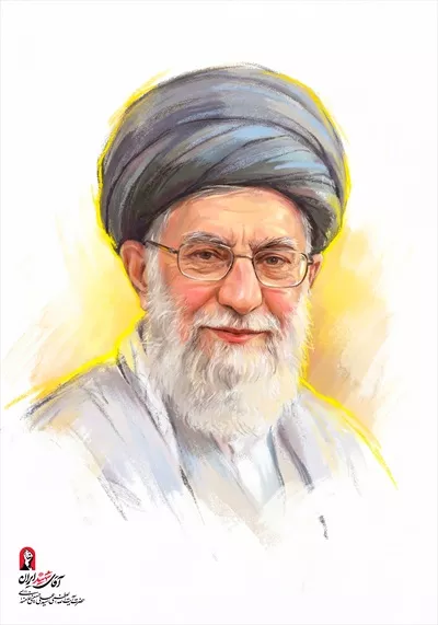 عکس پوستر پرتره رهبر شهید ایران – تجلی فداکاری و رهبری اسلامی