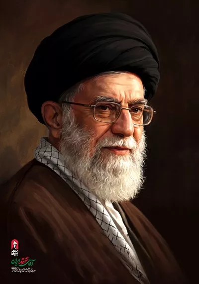 عکس پوستر پرتره‌ ای از رهبر ایران شهید آیت الله خامنه ای 