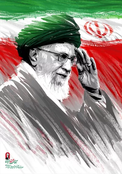 عکس پوستر پرتره رهبر ایران شهید - نمایی از افتخار و فداکاری
